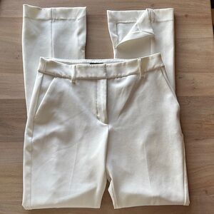 Express Editor Midrise Skyscraper Cream Women's Pants